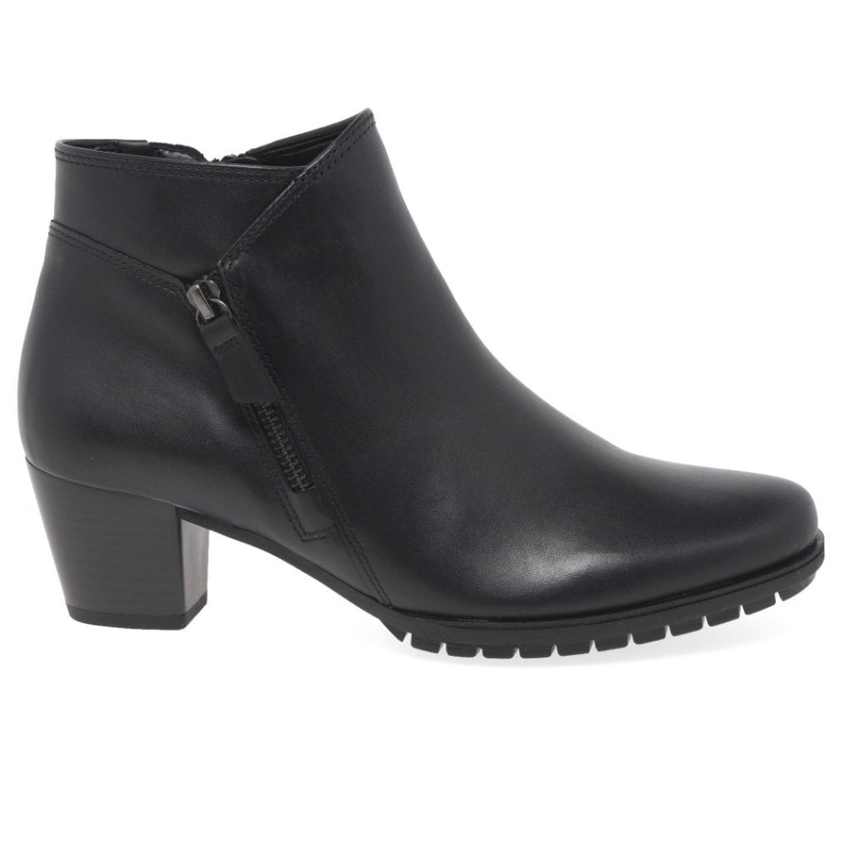 Gabor Noir | Bottines Exclusives Olivetti Pour Femme à Fermeture Zippée